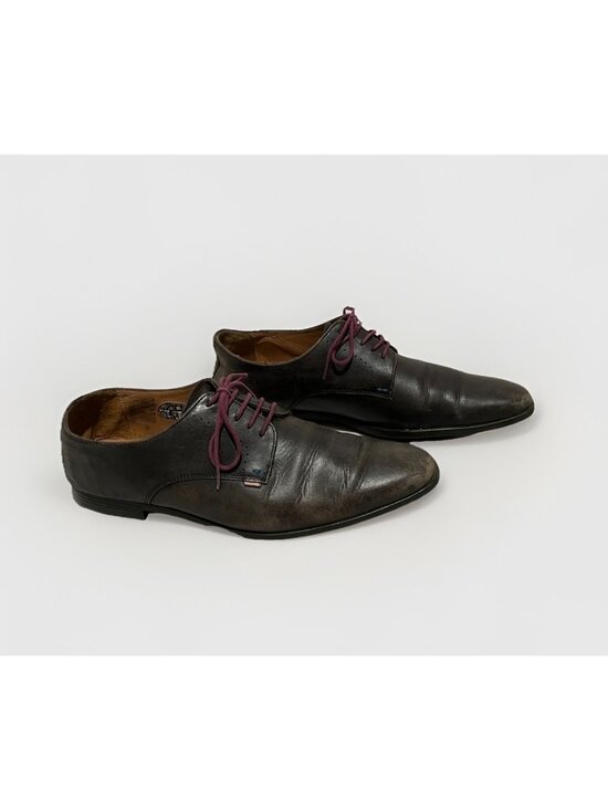 Mens Paul Smith Brown Leather Lace Up Shoes Almond Toe Oxfords EU 41 Size 7 main image 6